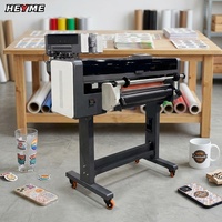 Impresora de Etiquetas UV DTF Heyme 30CM60CM A1A2A3 con Cabezales Duales XP600 I1600 I3200 para Vidrio, Carcasas de Teléfono y Vasos