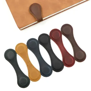 Fast Shipping 3-Day Leather Magnetic Bookmark Retro Handmade Holder for Teacher and Student Gifts Promotional Bookmarks