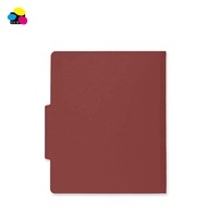 Carpeta de Alta Calidad, Color Rojo Oscuro, Tamaño Carta, con Separadores, de Cartón Ecológico, Impresa en Cuatro Colores, para Uso Escolar y de Oficina