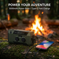 Fabrik OEM ODM 5000mAh Wasserdichtes Solarbetriebenes Radio mit Handkurbel, Wiederaufladbares Notfall-AM/FM-Radio mit Leselampe