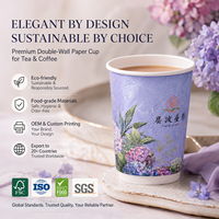 Vaso Térmico para Bebidas Calientes, Resistente y Fiable, de 300gsm/250gsm, Versátil y Profesional, para Café, Desayuno y Comida para Llevar