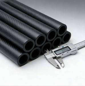 <span class=keywords><strong>Tube</strong></span> en fibre de carbone léger et haute résistance 500 mm 1000 mm 3K Noir mat - Product Image 1