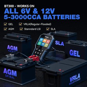 Probador de Baterías de <span class=keywords><strong>Coche</strong></span> VDIAGTOOL BT300 6V 12V para VRLA, GEL, AGM, EFB, Baterías de Arranque Sumergidas Regulares, Comprobación de Salud de Batería 5-3000CCA, en Stock en EE. UU. - Product Image 4