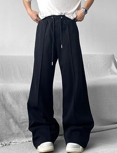 Pantalon ample évasé taille haute pour <span class=keywords><strong>homme</strong></span>, bas de <span class=keywords><strong>Jogging</strong></span>, vêtement de rue, <span class=keywords><strong>Hip</strong></span> <span class=keywords><strong>Hop</strong></span>, survêtement évasé à jambes larges - Product Image 4