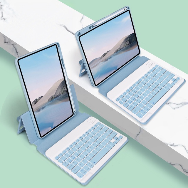 2-in-1 Magnetic Keyboard Tablet Cover, Detachable Design, Portrait View & Built-in Pencil Holder for iPad Pro 12.9 Inch