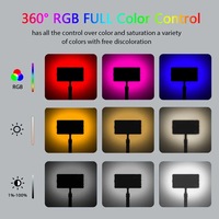 20 effets de lumière Mini RGB LED lumière vidéo photographie panneau d'éclairage sur caméra avec CRI95 + 2500-9000K écran LCD chaussure froide