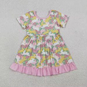 Conjuntos de Ropa Familiar a Juego: Pijamas de Conejo con Estampado de Camuflaje para Bebés y Niñas Pequeñas, Pantalones Cortos y Vestido Romper de 2 Piezas para Mamá y Yo - Product Image 4