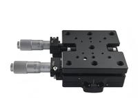 Table rotative manuelle à 2 axes OEM avec réglage de déplacement et plage de réglage de la pente ±5 °   Plage d'ajustement de la rotation et du guichet de rotation ±4 °