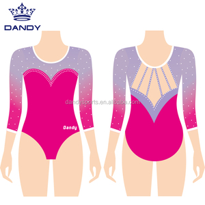 Venta al por mayor baile rítmico sin mangas de chicas jóvenes <span class=keywords><strong>en</strong></span> gimnasia leotardos - Product Image 3