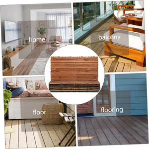 Baldosas de Madera para Terraza Exterior, 600 x 300 mm, Impermeables, Antideslizantes, Decoración para Patio Trasero, Balcón, Piscina - Product Image 6