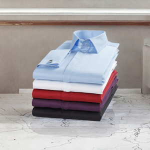 Nueva Camisa de Manga Larga para Hombre, Cuello Cuadrado, Corte Slim, Satén de Algodón, con Cuentas, Resistente a las Arrugas, Transpirable, Sin Plancha, Puño Sólido - Product Image 3