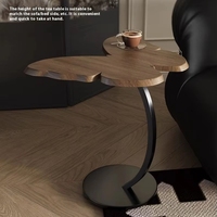 Table d'appoint moderne en bois massif en forme de papillon Nouvelle petite table basse nuage pour ménage salon chambre