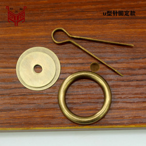 Chinese Style Solid <b>Brass</b> Ring Pull Handle For Drawer Cabinet <b>Door</b> <b>Antique</b> Design Durable Pure <b>Brass</b> Hardware - Product Image 3