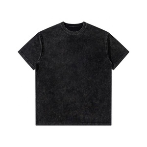 เสื้อยืดผ้าฝ้ายลายกรดลายกราฟฟิกโอเวอร์ไซซ์เปล่าขนาดใหญ่พิมพ์โลโก้ได้ตามต้องการ - Product Image 1