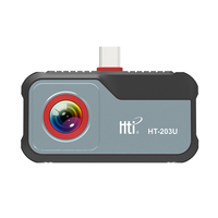 Kamera Pencitraan Termal Mobile Android USB-C HT-203U Resolusi Inframerah 256x192 Sensitivitas 50mk 25Hz -20C~550C Akurasi 2C