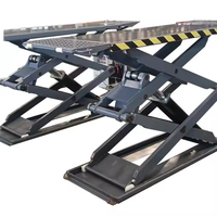 Ascenseur hydraulique de voiture ultra-mince de 3500kg facile à utiliser petit élévateur à ciseaux automatique à double plate-forme