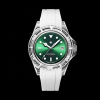 Reloj de zafiro automático BGW9 de 41mm de diámetro, transparente, luminoso, resistente al agua hasta 5atm, con SELLITA Mov, envío gratis