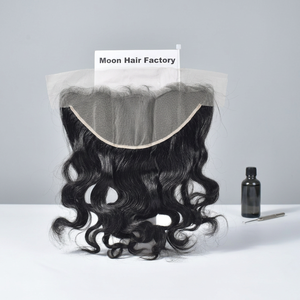ต่อผมแท้คุณภาพดีที่สุด 100% แบบ Frontal Bodywave เนื้อนุ่มลื่นดุจแพรไหม ผมยาวสไตล์อินเดีย สำหรับคนผมสั้น - Product Image 1