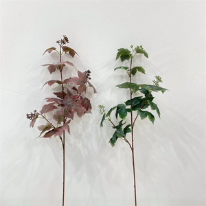 Bán buôn trang trí cây xanh lụa phun nho để lại chi nhánh số lượng lớn nhân tạo nho lá cho đám cưới trang trí - Product Image 4