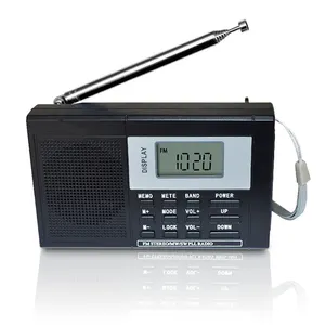 Groothandel Private Label Draagbare Digitale Stereo Radio Fm Am Sw Full Band Alarm Radio Geluid Digitaal Tuning Ontvanger Oude Radio