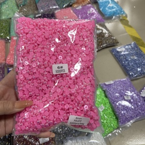 Xulin Nhà Máy 1.5Mm-20Mm 113 Màu Sắc Flatback Lỏng Nhựa Trắng Abs Nửa Vòng Ngọc Trai Cho Tự Làm Trang Trí - Product Image 2