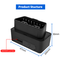 Mini traceur GPS OBD pour flotte de camions en temps réel, dispositif de suivi GPS OBDII pour voiture, plug-and-play, avec plateforme gratuite