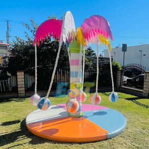 Manège électrique <span class=keywords><strong>blanc</strong></span> en forme de palmier cocotier, équipement de <span class=keywords><strong>jeu</strong></span> doux pour aire de jeux intérieure pour enfants - Product Image 3