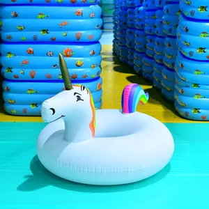 Flutuador inflável personalizado para piscina, tubo de unicórnio inflável portátil, flutuador inflável para adultos