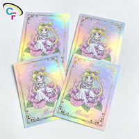 Tarjeta Coleccionable de Anime con Lámina Holográfica Arcoíris a Todo Color, Papel Recubierto Grueso de 400 g/m², Tamaño Personalizado OEM, para Regalo de Fans