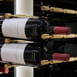 Estantes/Gabinetes/Bodegas de Vino de Pared Personalizados de Madera Maciza y Acero Inoxidable con Función de Refrigeración y Puertas Metálicas para Muebles de Hogar - Product Image 5