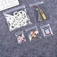 Sacs à bijoux en PVC transparents avec fermeture éclair, petits et personnalisés, pour boucles d'oreilles et colliers