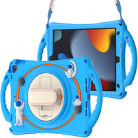 Coque arrière en Silicone antichoc et design astronaute pour iPad 7e génération 10.2 pouces 2021 avec bandoulière