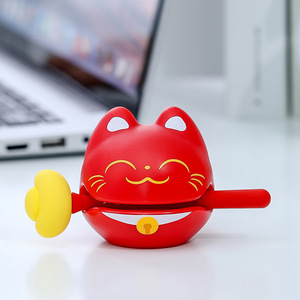 Adorno de Percusión con Forma de Gato de la Suerte, Decoración de Escritorio de PVC, Juego de Varias Piezas, Suministros de Oficina Feng Shui, Regalo de Año Nuevo Chino - Product Image 2
