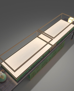 Exhibidor de Joyería Minimalista Moderno de Acero Inoxidable con Iluminación LED para Mostradores de Marca - Product Image 3