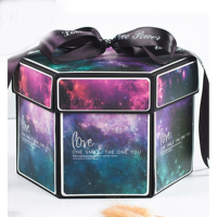 Boîte Cadeau Exquise Personnalisée Recyclable Surprise Party Love Explosion Box Cadeau Explosion pour Anniversaire Scrapbook DIY Album Photo