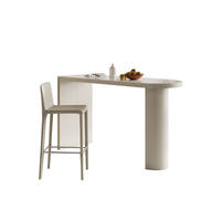 Table de bar haut de gamme italienne, tabouret haut, cloison ouverte pour salon, table à manger, armoires intégrées à pieds hauts, bois pour usage domestique
