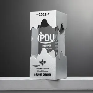 Trofeo de cristal Cubo de Rubik Pilar Tema deportivo Ecológico Regalo creativo de gama alta Grabado interno - Product Image 6