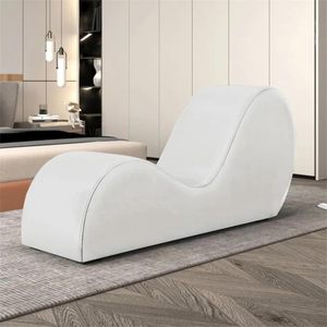 Canapé-lit en cuir PU blanc de type Dayer S avec structure en bois, Dayer-sex4, meubles pour faire l'amour, pour couple, utilisation dans le salon - Product Image 3