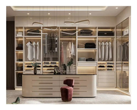 Dressing autoportant de luxe au design moderne avec éclairage LED intégré pour chambre à coucher