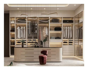 <span class=keywords><strong>Dressing</strong></span> autoportant <span class=keywords><strong>de</strong></span> <span class=keywords><strong>luxe</strong></span> au design moderne avec éclairage LED intégré pour chambre à coucher - Product Image 5