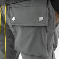 DOVEN produsen OEM celana panjang pria kancing Logo kustom pakaian jalanan celana Jogger Cargo Hiking Multi saku