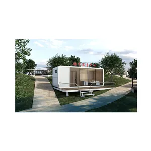 Outdoor Camping Villa House Steel Pod Safari Luxury Hotel Glamping Apple Cabin Container House With Air Condition