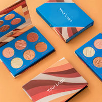 Palette d'ombres à paupières à poudre pressée avec logo OEM personnalisé et marque privée 6 couleurs mates