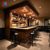 Vitrine de présentation en forme de L avec éclairage LED intégré pour bar, cave à vin durable, idéale pour café, restaurant, magasin