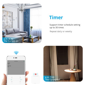 <span class=keywords><strong>Zemismart</strong></span> ผ้าม่านไฟฟ้า WiFi Tuya อเล็กซาผู้ช่วย Google ควบคุมด้วยเสียงที่ปรับได้ - Product Image 4