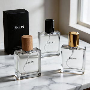 Botella de Perfume de Vidrio Transparente Vacía en Oferta, Muestra Gratis, Botella de Perfume de <span class=keywords><strong>Alta</strong></span> Calidad de 30ml 50ml 100ml - Product Image 1