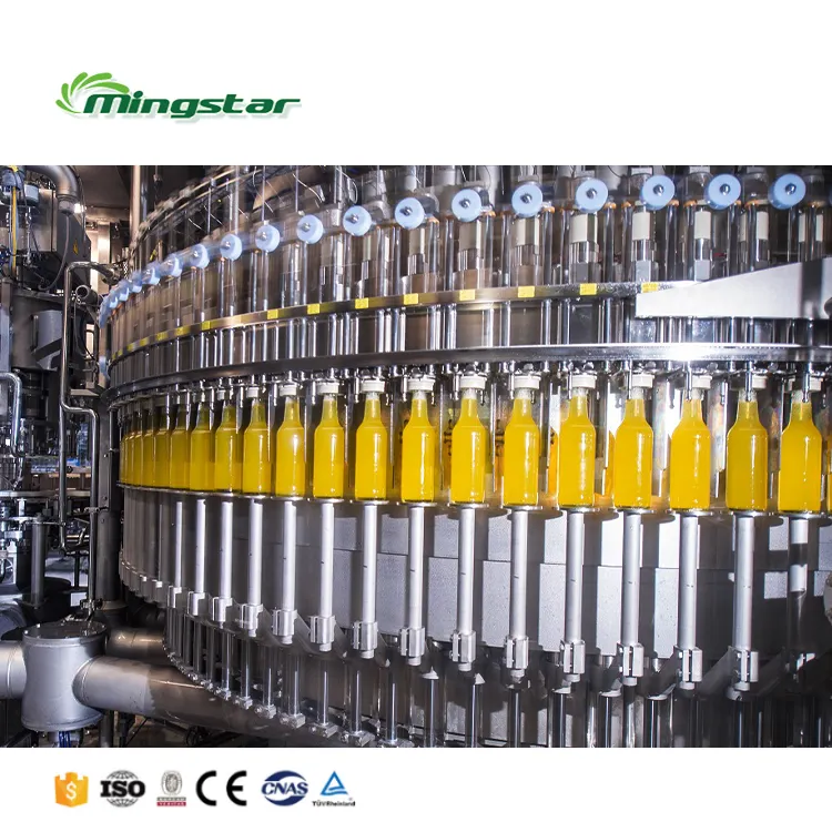 Complete natural fruit juice making hot filling machine processing plant production line apple orange mango lemon juicer