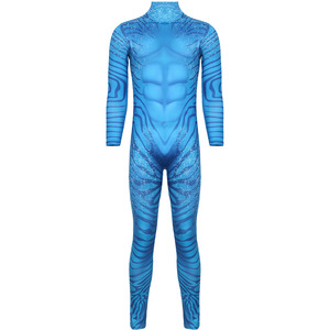 Disfraz de Avatar 2 para hombre, traje de cosplay para mujer, mono Zentai para Halloween, actuación en escenario con etiqueta y marcas - Product Image 3