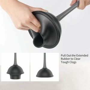 Cepillo <span class=keywords><strong>de</strong></span> inodoro 2 en 1 y desatascador <span class=keywords><strong>de</strong></span> TPR con soporte ventilado para <span class=keywords><strong>limpieza</strong></span> del baño - Product Image 2