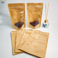 Sachet Doypack en papier kraft brun refermable, résistant à l'humidité pour l'emballage alimentaire (snacks, bonbons, lait) – Taille et épaisseur personnalisables